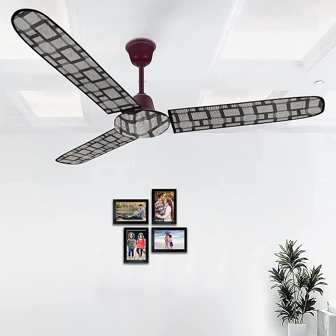 Waterproof & Dustproof Three Blade Grey Ceiling Fan Cover (Imported)