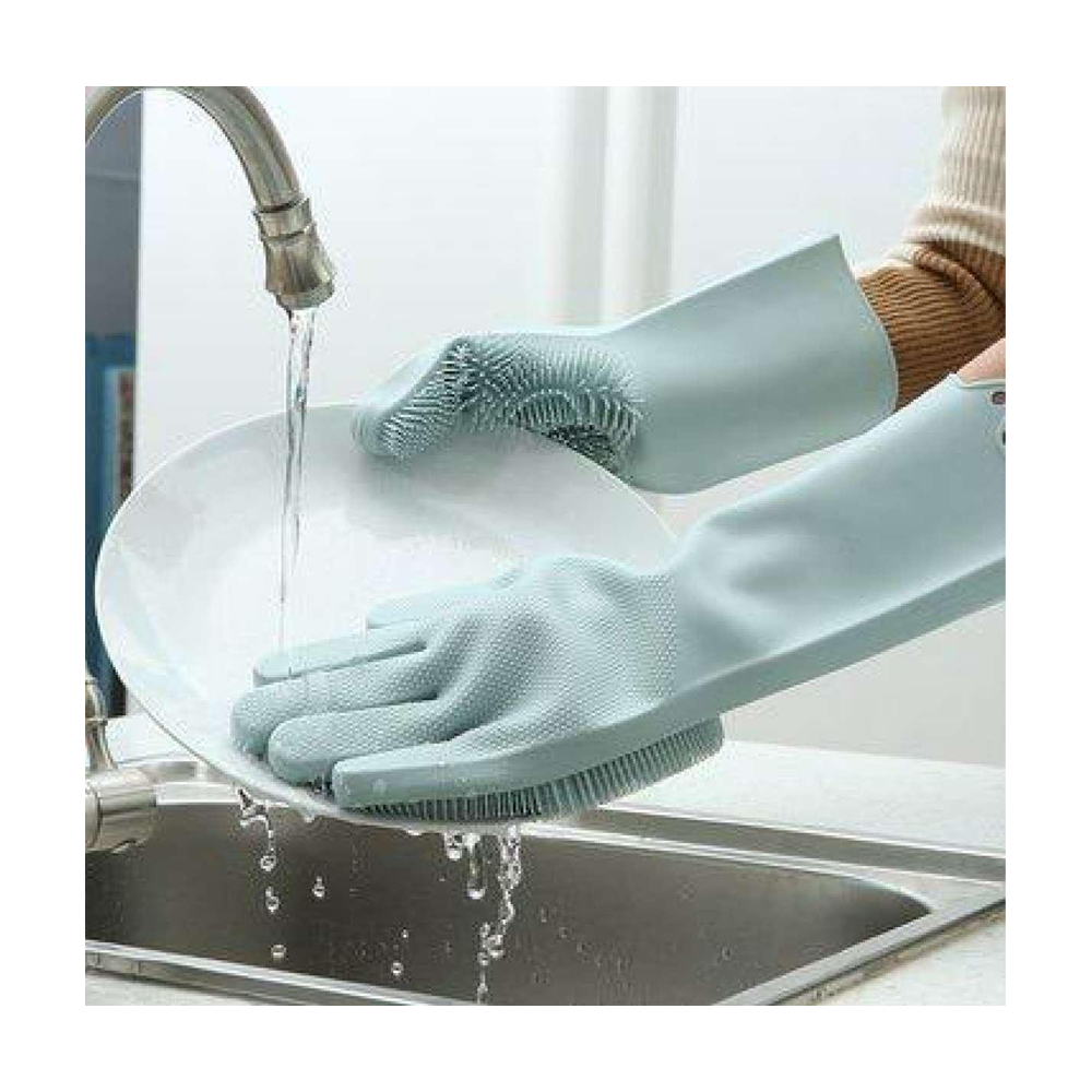 Waterproof household silicon gloves